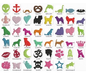 Stickserie - Mini Motive für Gurtbänder o.Ä.